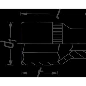 HAZET Douille 850LG-13 ∙ 1/4 pouce (6.3mm) carré, creux ∙ Profil de traction à 6 pans extérieurs ∙ Taille 13 mm - Product Image 2