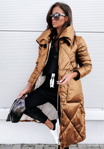 Temperament Commuter Lapel Top Chaqueta acolchada de manga larga con cremallera <span class=keywords><strong>Abrigos</strong></span> largos de gran tamaño para <span class=keywords><strong>mujer</strong></span> - Product Image 4