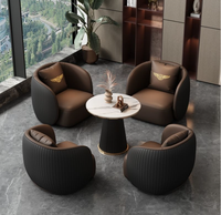 Ensemble table et chaise de loisirs individuels, style luxe léger et moderne, mobilier de négociation minimaliste pour réception d'hôtel