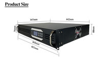 Alimentation d'usine 1600W onduleur autonome Durable 24V 220V DC AC Converter pour l'industrie Triple sortie 50Hz 60Hz fréquence