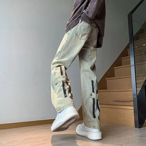 Jeans Retro Americanos para Hombre, Pantalones Anchos de Marca de Moda, Pantalones Rectos Nuevos 2026, Elegantes y de Corte Alto - Product Image 3