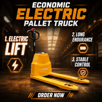 Transpalette Électrique TOSO pour Manutention de Matériaux en Entrepôt, 1,5 Tonne, 1500 kg, Entièrement Électrique, Alimenté par Batterie Lithium-Ion, Utilisation Intérieure/Extérieure