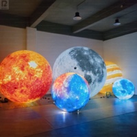Système planétaire gonflable lumineux à LED en PVC, sphère céleste géante pour exposition astronomique/événement scolaire/fêtes sur le thème de l'espace