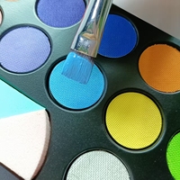 Usine En Gros Mode 26 Couleurs Carré En Aluminium Plaque Corps Peinture Pigments Peinture Plaque Brosse Ensemble Boîte Split Maquillage Kit
