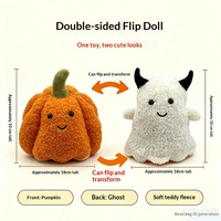 Doppelseitiges Reversibles Kürbis-Geist Plüschtier aus Polyester Halloween-Puppe Kreatives Verwandelbares Grab-and-Go Geschenk PP-Baumwolle