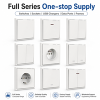 Interrupteurs et prises muraux durables à un seul pôle, norme européenne, 10A/16A 250V, certifiés CE, en laiton 0,6 mm, pour la maison et le bureau
