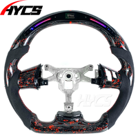 Volant de voiture en fibre de carbone forgé LED RPM pour Chevrolet Corvette Camaro C5 C6 C7 C8 ZR1 2006-2013