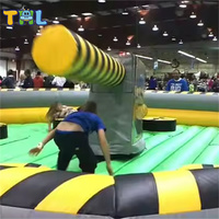 Meilleur parcours gonflable Wipeout, saut interactif mécanique, obstacles rotatifs, jeux de saut, matériau PVC, certifié CE