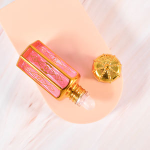 Luxuriöse Dubai Roll-on 3ML 12ML Farbige Galvanisierte Gravierte Parfüm Ätherisches Öl Roll-on Flasche - Product Image 3