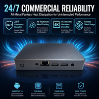 Lecteur multimédia numérique AIOT-133SE-1 Android 10 1 Go + 16 Go 4K UHD pour affichage dynamique avec CMS Signworld préinstallé