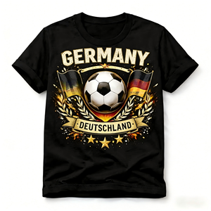 Camiseta de Fútbol de Alemania con Logotipo Personalizado |   Camiseta gráfica de fútbol de Alemania |   Camiseta de Fanático para Hombre |   Opciones de Múltiples Colores - Product Image 1