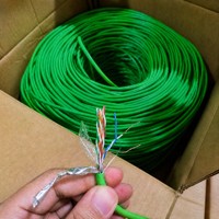 Cable de Red Ethernet Shibei CAT5e FTP Sólido de 4 Pares y 24AWG, 305m, para Sistemas de Seguridad CCTV, Precio de Fábrica