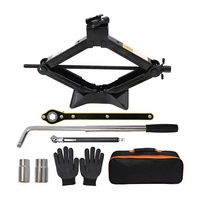 Kit de remplacement de cric à ciseaux pour pneu de secours, cric de levage pour véhicule, outil de réparation automobile d'urgence en extérieur sur le côté de la route