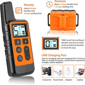 Collier de dressage pour chien à distance rechargeable, portée efficace de 500 m, étanche IP67, taille réglable, en plastique intelligent pour chiens, contrôle des aboiements - Product Image 6