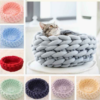 Maison pour chat universelle quatre saisons en non-tissé 100% coton, couleur personnalisée, couleur unie, tapis pour animaux de compagnie