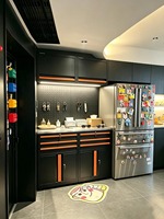 Système de rangement d'outils modulaire pour garage, panneau perforé, établi d'atelier robuste, armoire combinée, capacité de charge de 1000 kg, éclairage LED