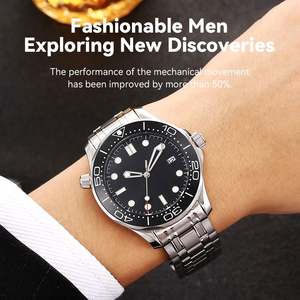 Reloj de Buceo Mecánico Automático para Hombre, Clásico, de Alta Gama, con Esfera Negra Luminosa, Calendario Perpetuo, Luminoso - Product Image 4