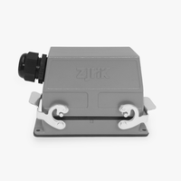 HDC-HE-024-TE-BK ZJHK 자동 24 Pin HDC 연결관, 나사 및 주름 끝 연결관