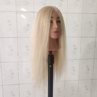 Nouvelle Tête de Mannequin en Cheveux Humains Naturels, Cheveux Longs et Lisses, pour la Pratique de la Coiffure, Mannequin d'Entraînement en Cosmétologie