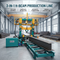 KASRY H-Träger-Produktionslinie Automatische Montage-Schweiß-Richtmaschine Stahlkonstruktions-Träger-Produktionslinie für H-Träger