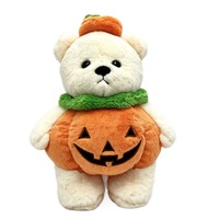 Ours en peluche et citrouille personnalisés pour Halloween, jouet en peluche doux, animal en peluche, poupée en peluche, décoration de fête, cadeau d'anniversaire pour enfants