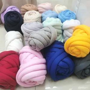 Handmade Knitting Yarn Bag Soft Washable Super Chunky Bulky Tube 100% Cotton Yarn