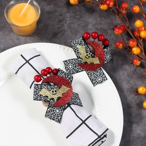 1ชิ้นใหม่ฮาโลวีน cucurbita moschata กะโหลกแหวนผ้าเช็ดปากโรงแรมการตั้งค่าตารางที่วางผ้าเช็ดปากตกแต่งฮาโลวีนคลิปผ้าเช็ดปาก - Product Image 3