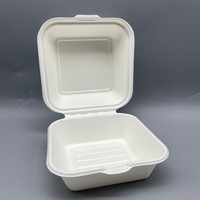 Boîtes en pulpe de fibre moulée écologiques pour l'emballage des hamburgers à emporter