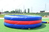 Offre Spéciale : Château Gonflable Portable avec Tapis de Sécurité, Taureau Mécanique en PVC Certifié EN14960 pour Parcs d'Attractions