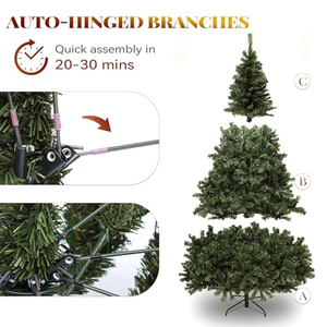 Factory Direct Fir Shape Prelit Artificial Christmas <b>Tree</b> PE PVC Branch <b>Outdoor</b> Fat Luxury Christmas <b>Tree</b> With Warm Led - Product Image 4