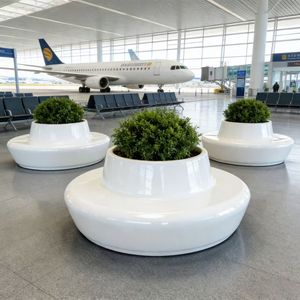 B57 Mobilier d'extérieur <span class=keywords><strong>en</strong></span> FRP pour campus : Jardinière et Chaise visiteur irrégulière, pour l'ameublement scolaire, l'aménagement paysager, la décoration artistique et les espaces publics (parc, place) - Product Image 3