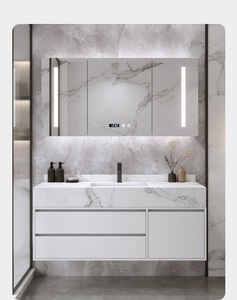 Freestanding mobiletto <span class=keywords><strong>bagno</strong></span> Grey unità di vanità con lavandino da appendere <span class=keywords><strong>bagno</strong></span> vanità artigiano vanità <span class=keywords><strong>bagno</strong></span> - Product Image 3