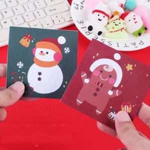 Carta colorata cartone animato carino squisito Set di Memopad <span class=keywords><strong>Note</strong></span> appiccicose tenere sorridente <span class=keywords><strong>Note</strong></span> adesive di natale Kawaii - Product Image 2