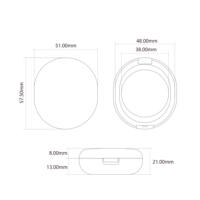 Vente en gros emballage personnalisé Crean Blush Récipient vide vide de forme ovale 38MM pour blush rose transparent
