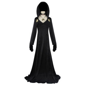 Costume de cosplay fantaisie de la Dame Maléfique Vampire Dimitrescu pour femme, robe noire pour Halloween et fête de carnaval - Product Image 5