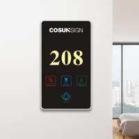 Cosun Hotel Apartment LED Logo personnalisé Langue Numéro de chambre Panneaux de porte Interrupteur tactile Panneaux de sol Plaque de porte avec interrupteur du MDN