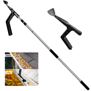 Escova telescópica para limpeza de calhas, ferramentas para telhados domésticos, alumínio Qiyun