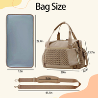 Sac à langer portable Ananbaby grande capacité en polyester de qualité supérieure pour maman, idéal pour les voyages en extérieur (vente en gros)