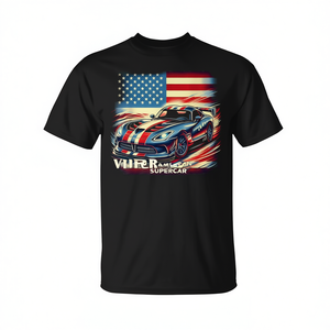 Camiseta Viper American Supercar negra con gráfico para hombre - Product Image 2