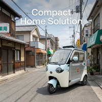 Mini Triciclo Eléctrico Cerrado de 60V 1000W, Vehículo Eléctrico con Cabina Cerrada, Dos Puertas, Baja Velocidad, para Personas Mayores, Fabricado en China