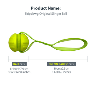 Bola de espuma TPR resistente a mordeduras con mango de cuerda de nailon para entrenamiento de mascotas al aire libre e interactivo - Product Image 3