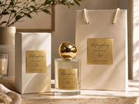 Flacon de parfum cylindrique en verre transparent haut de gamme avec pulvérisateur à pompe, couvercle en galets dorés, 30/50/100 ml, emballage de parfum vide