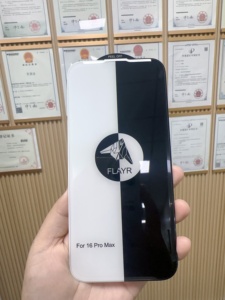 กระจกนิรภัยกันรอยแบบพรีเมี่ยมติดเพชรความคมชัดระดับ HD 9H สำหรับ iPhone 17 PRO <span class=keywords><strong>MAX</strong></span> 16 15 14 13 12ไม่มีขอบสีดำ - Product Image 6