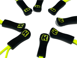 Corde à <span class=keywords><strong>fermeture</strong></span> <span class=keywords><strong>éclair</strong></span> avec logo personnalisé <span class=keywords><strong>de</strong></span> haute qualité en plastique dur avec motif rectangulaire d'extracteur vert vif - Product Image 4