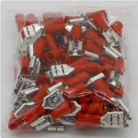 Kit d'assortiment de bornes à fourche femelles pré-isolées, connecteurs de fils électriques à sertir, bornes isolées en PVC multicolores