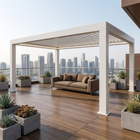 Pergola extérieure en aluminium à lames orientables, imperméable, pare-soleil moderne pour patio et jardin