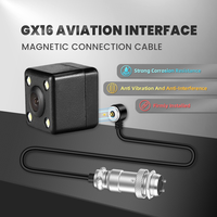 Kit de Connecteurs Pogo Pin Magnétiques Filetés Mâle/Femelle 2Broches, Câble d'Aviation GX16, Force Magnétique 600gf