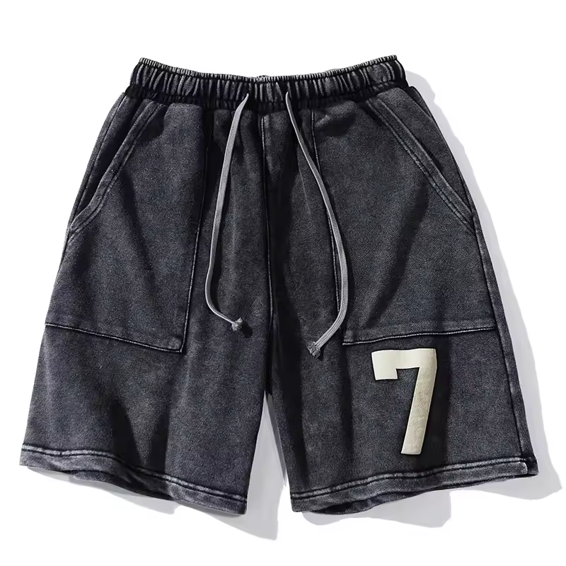 Cotton Printed Washed Shorts