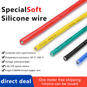 Aircraft Model Naigao <strong>Wente</strong> Soft Silicone Wire 16 <strong>14</strong> 12 10 8 7 6 4AWG New Energy Lithium Battery Soft Copper Wire - Product Image 2