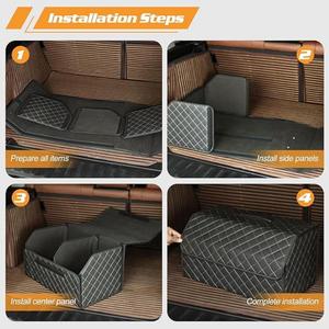 Organisateur de coffre de voiture pliable, boîte de rangement de coffre <span class=keywords><strong>en</strong></span> cuir PU de luxe imperméable, organisateur de coffre de voiture personnalisé pour SUV - Product Image 4